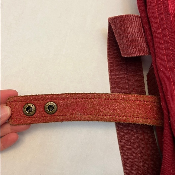 GAP COTTON/HEMP RED LARGE TOTE BAG - Picture 8 of 16